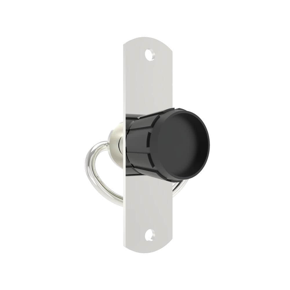 C8-1757-403-A1 | Compression latch, self-adjusting Latch, large, plastic knob, tool lock, rivet/screw through hole mount, smooth, Stainless steel, primary color, Passivation