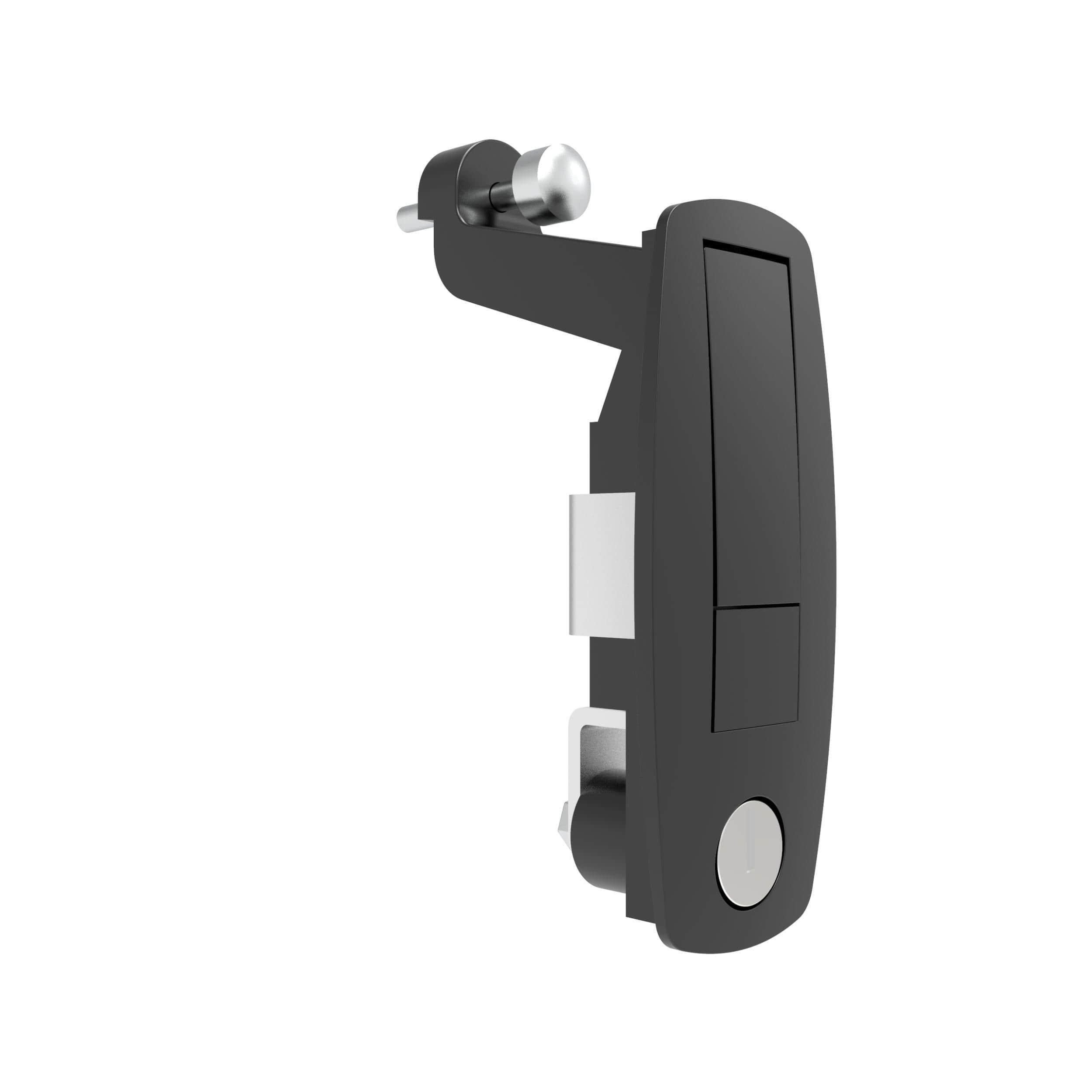 A-1444-110-40 | Compression door lock, lever, with lock, unsealed, zinc alloy, powder coated, black