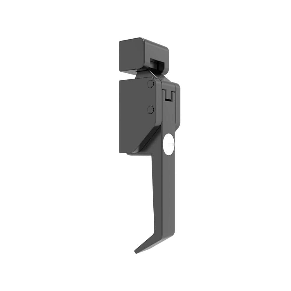 F-1615-110-40 | Compression door lock, Over Center lever, key lock, lock with dust cover, M5x0.8 threaded fixing hole, zinc alloy, Powder coating, black