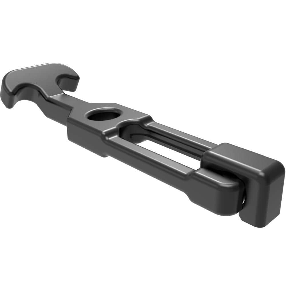 F-1716-640 | Flexible Draw Latch (without keeper), Concealed Mount Glass-filled Nylon, Black