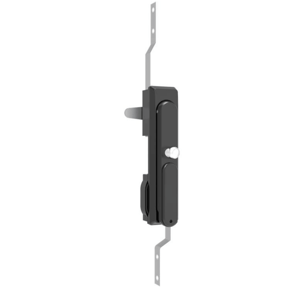 A-1200-3P01-C-40 | Swing Handle Lock with padlock Buckle, Three point, Zinc Alloy, Powder coated, black