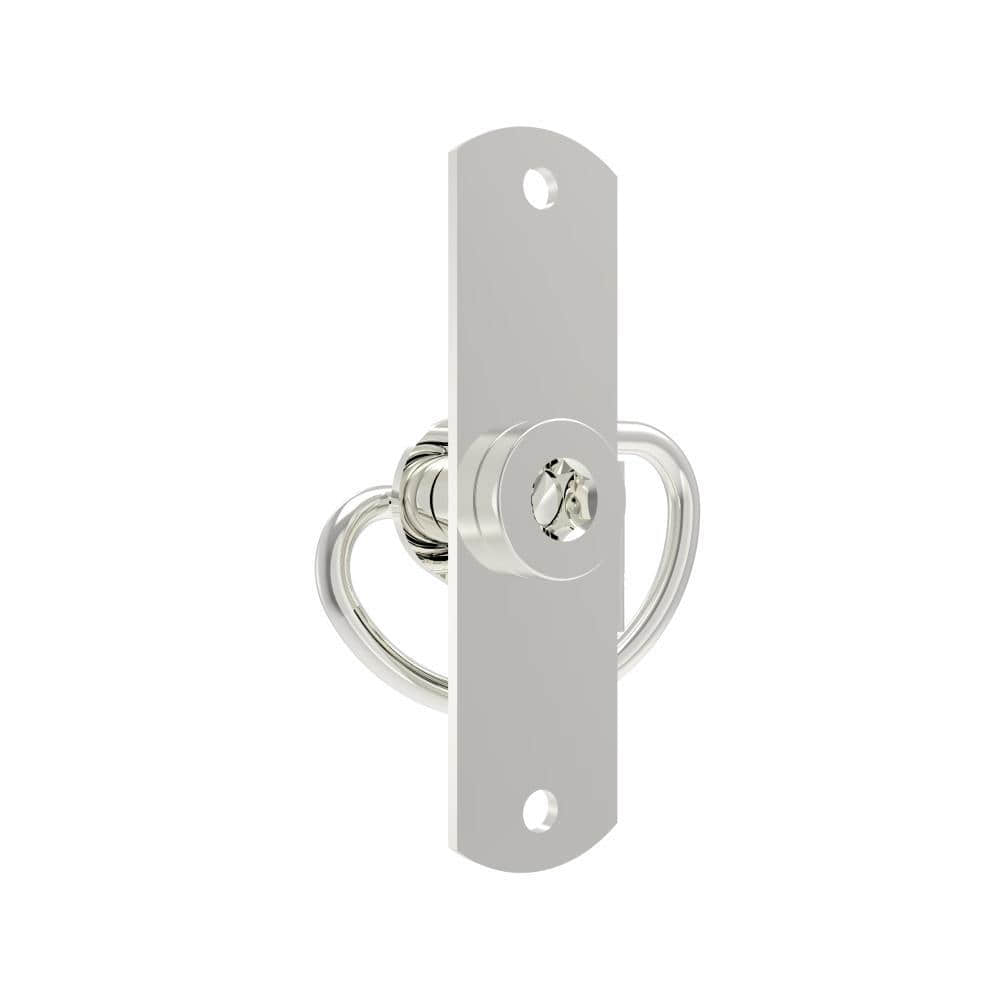 C8-1757-406-A1 | Compression latch, self-adjusting, spring Latch, big size, tool lock, hexagonal groove, rivet/screw through-hole installation, smooth, stainless steel, primary color, passive