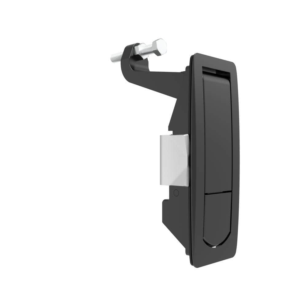 A-1442-246-40 | Compression door lock, lever, unlimited, low flat trigger, unsealed, zinc alloy, powder coating, black