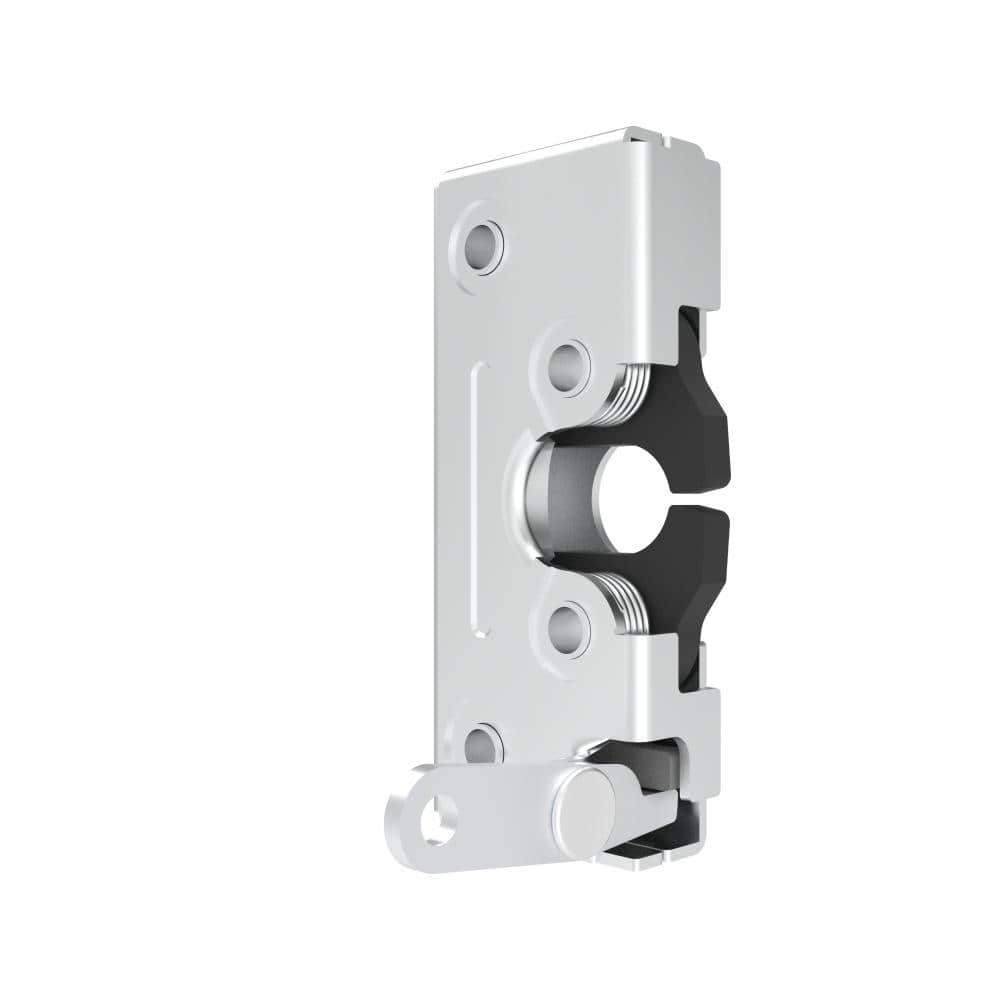 3011-R | Rotary Push Close Latch, Heavy Duty size, right, two stage, vertical lever, Steel, Bright chromate, Bright