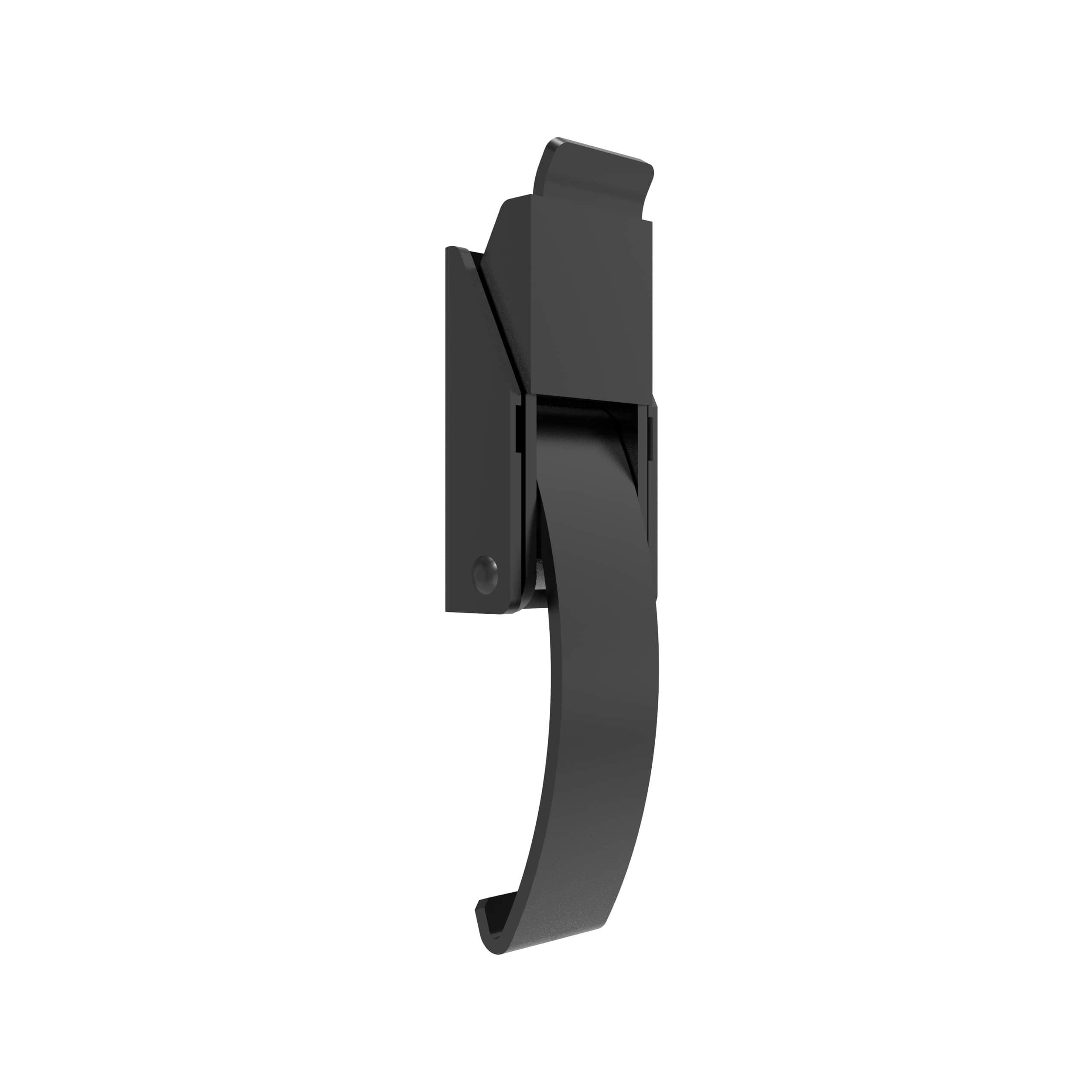 F-1641-16-40 | Over-center Draw Latch Small Size, Handle Tab Up,Middle connection,non-padlockable , Stainless Steel, Powder coating, black