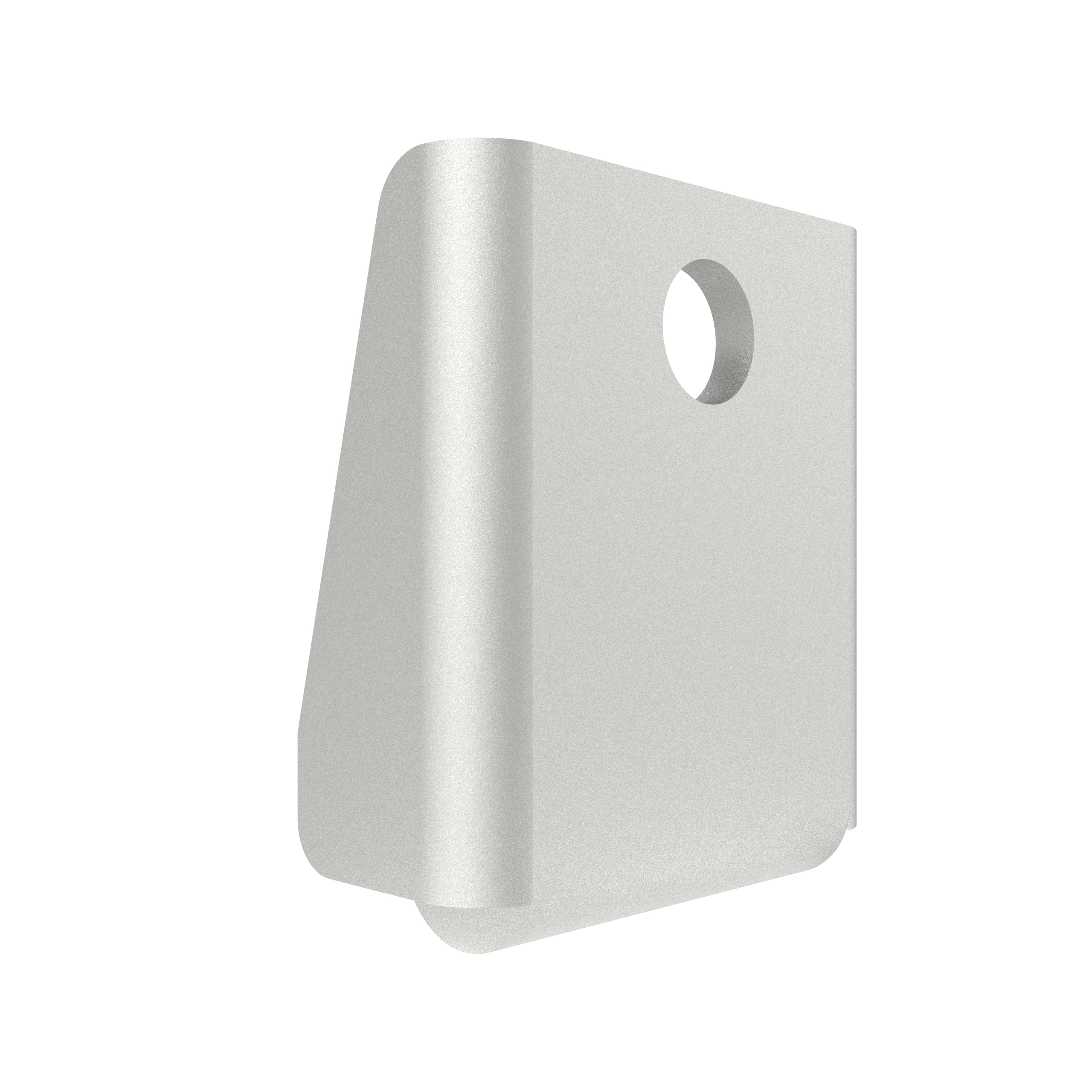 1641-104 | Exposed keeper, single hole mounting, stainless steel, passivated, bright